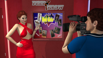 Картинка 3д+графика люди+ people фон взгляд девушка