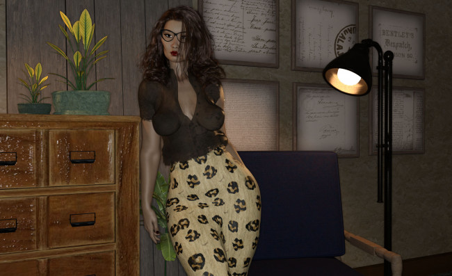 Обои картинки фото 3д графика, люди , people, фон, взгляд, девушка