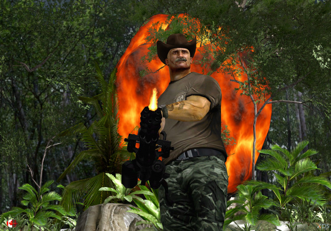 Обои картинки фото 3д графика, фантазия , fantasy, мужчина, взгляд, фон