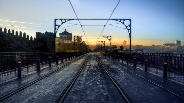 Картинка разное транспортные+средства+и+магистрали утро мост город