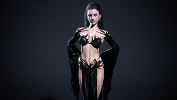 Картинка 3д+графика фантазия+ fantasy девушка купальник взгляд фон