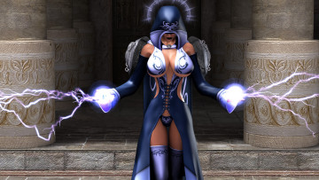 Картинка 3д+графика фантазия+ fantasy девушка униформа фон магия