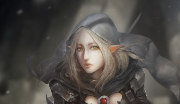 Картинка фэнтези эльфы взгляд фон девушка