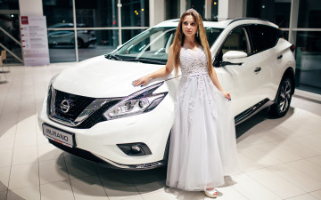 Картинка автомобили -авто+с+девушками nissan
