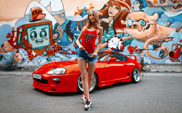 Картинка автомобили -авто+с+девушками toyota supra