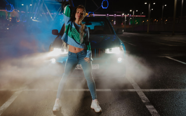 Обои картинки фото автомобили, -авто с девушками, bmw, x3