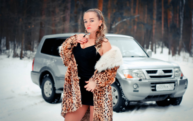 Обои картинки фото автомобили, -авто с девушками, pajero