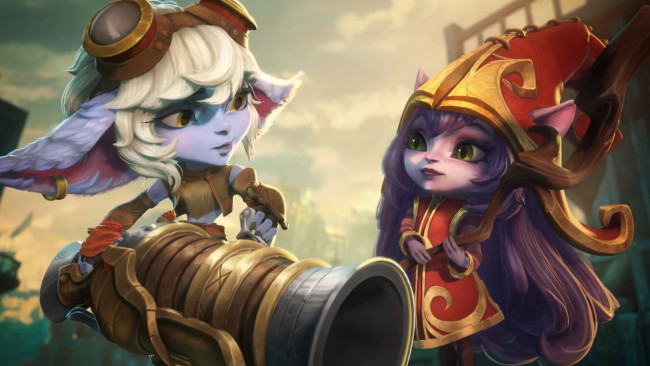 Обои картинки фото видео игры, league of legends,  legends of runeterra, legends, of, runeterra, tristana, lulu