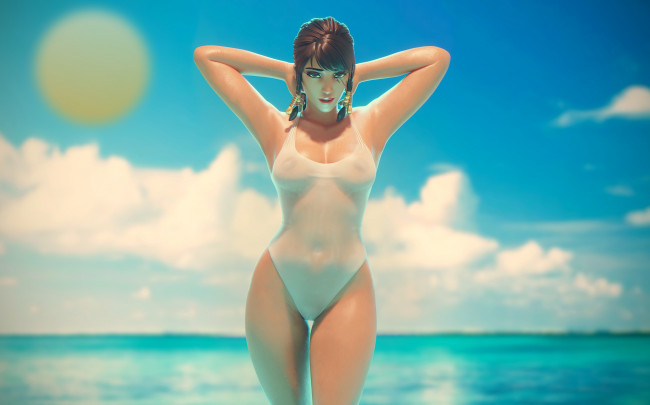 Обои картинки фото красотка, видео игры, overwatch, девушка, красивая, супер, секси, няша, нежная, классная, модница, лапочка, мадам