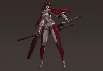 Картинка фэнтези девушки девушка оружие шлем