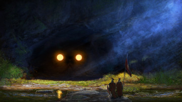 Картинка фэнтези существа существо глаза воины