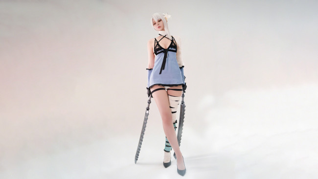 Обои картинки фото девушки, - креатив,  косплей, automata, nier, vinnegal