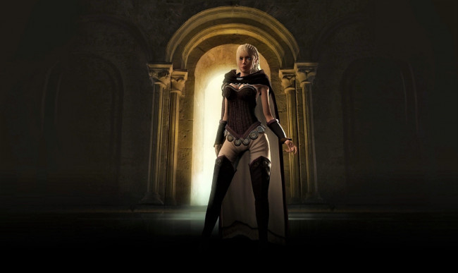 Обои картинки фото видео игры, age of wonders iii, женщина, плащ, арка