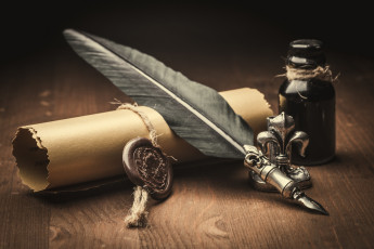 обоя разное, ретро,  винтаж, письменные, принадлежности