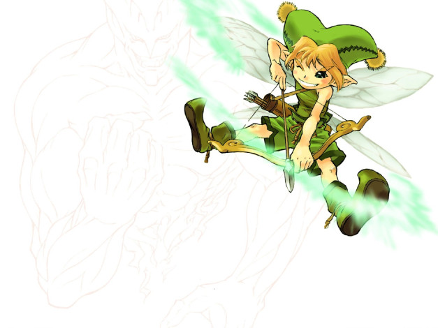 Обои картинки фото видео игры, tales of destiny 2, персонаж, крылья, лук, стрела