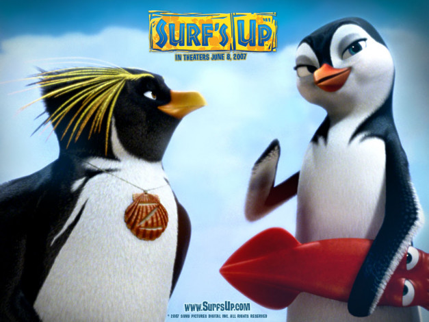 Обои картинки фото мультфильмы, surf`s, up