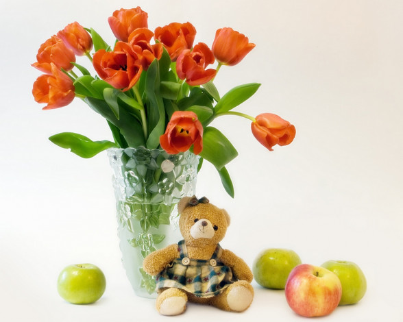 Обои картинки фото julia, art, девичья, весна, цветы, тюльпаны