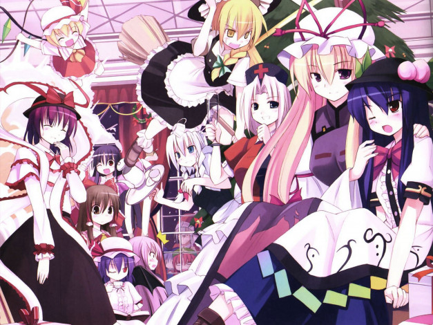 Обои картинки фото аниме, touhou