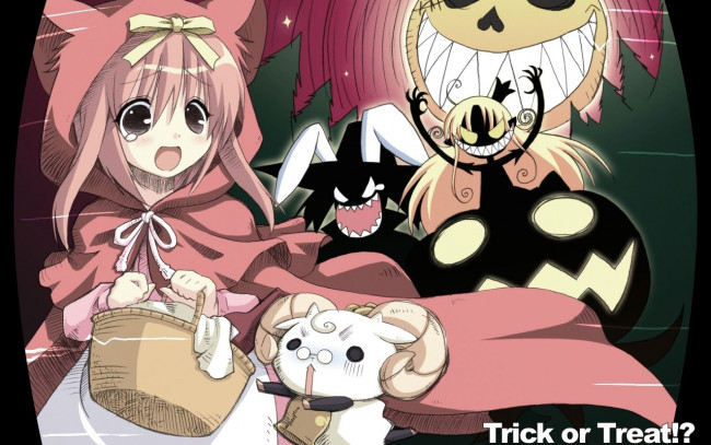 Обои картинки фото аниме, halloween, magic