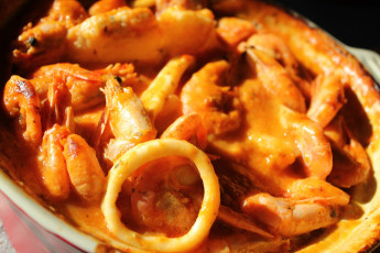 Картинка автор varvarra еда рыбные блюда морепродуктами креветки кальмары