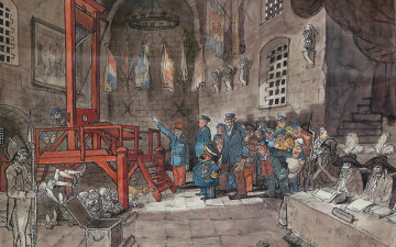 Картинка юмор приколы казнь гильотина трибунал суд