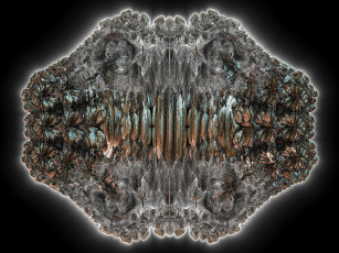 Картинка 3д графика fractal фракталы цвета узор фон