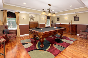 обоя интерьер, бильярдная, люстра, кресла, бильярд