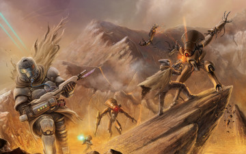 обоя destiny, online, видео, игры, роботы