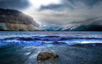 Картинка природа реки озера сумрак тучи горы река