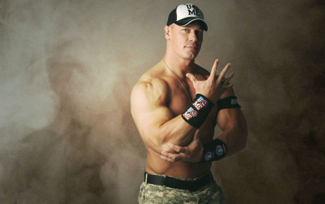 Обои картинки фото спорт, wwe, мышцы, бейсболка, реслинг, фигура