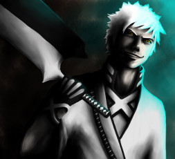 Картинка аниме bleach парень пустой занпакто взгляд арт блич