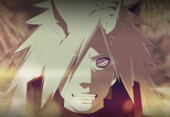 Картинка аниме naruto учиха мадара нечистивое воскрешение злость риннеган рога лицо парень