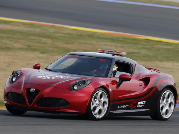Обои картинки фото автомобили, alfa romeo, мрасный, 2014, 960, car, safety, wtcc, 4c, alfa, romeo