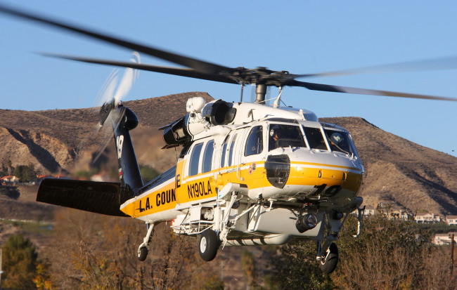 Обои картинки фото авиация, вертолёты, вертолёт, пожарный, взлёт