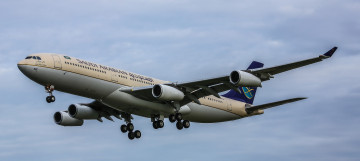 Картинка airbus+a340 авиация пассажирские+самолёты полет небо авиалайнер