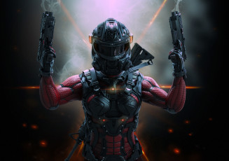 Картинка фэнтези роботы +киборги +механизмы робот