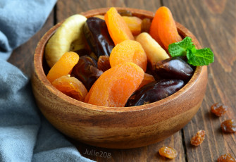 Картинка еда фрукты +ягоды мята инжир финики сухофрукты курага изюм