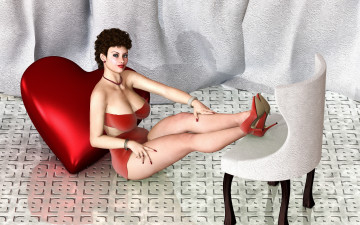 Картинка 3д+графика люди+ people фон взгляд девушка