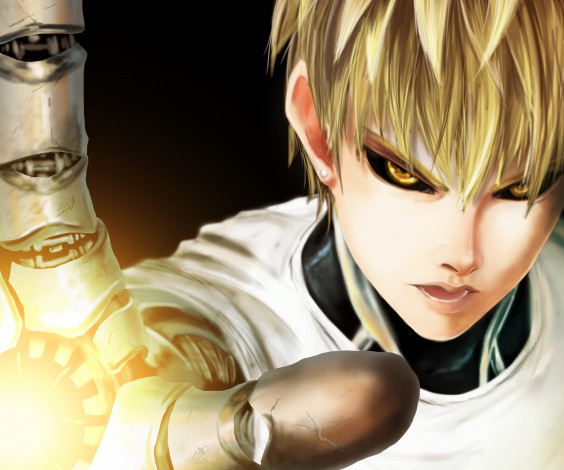 Обои картинки фото аниме, one punch man, киборг, генос, ??????, ?????