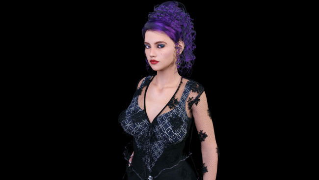 Обои картинки фото 3д графика, люди , people, девушка, взгляд, фон