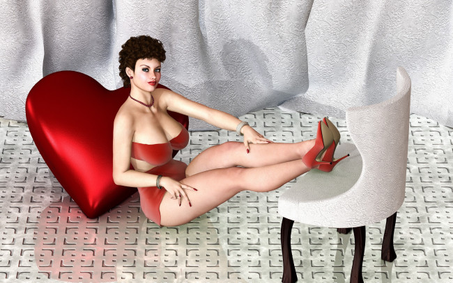 Обои картинки фото 3д графика, люди , people, фон, взгляд, девушка