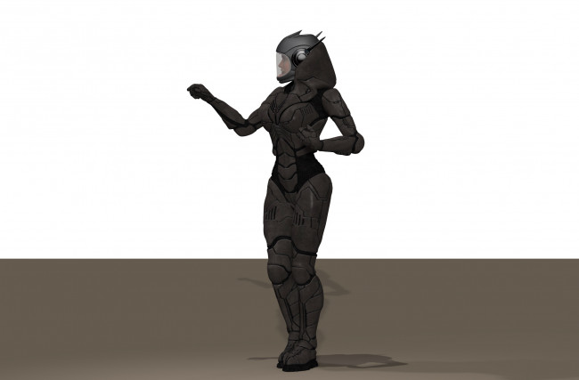 Обои картинки фото 3д графика, фантазия , fantasy, астронавт, фон, взгляд, девушка