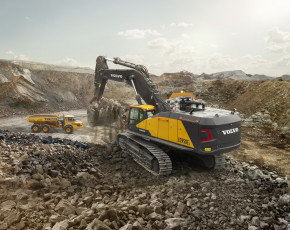 Картинка техника экскаваторы volvo