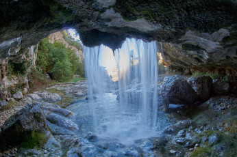 Картинка природа водопады водопад река лес