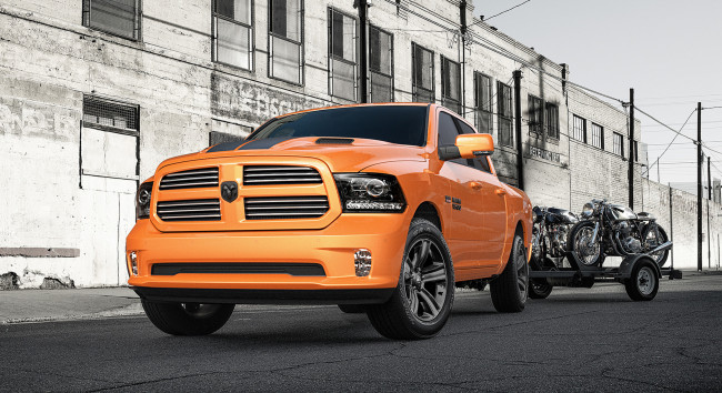 Обои картинки фото dodge ram 1500 ignition orange sport special edition 2017, автомобили, dodge, ignition, 2017, edition, 1500, ram, special, orange, sport
