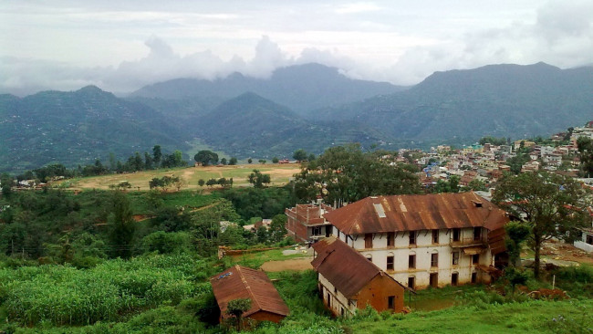 Обои картинки фото города, - панорамы, поселение, дома, горы