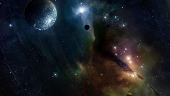 Обои картинки фото космос, арт, планеты, вселенная, звезды, галактика