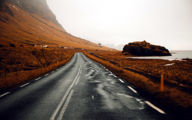 Обои картинки фото природа, дороги, разметка, горы, шоссе