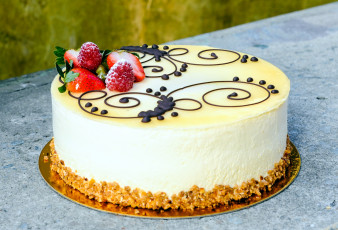 Картинка еда торты лакомство клубника торт малина