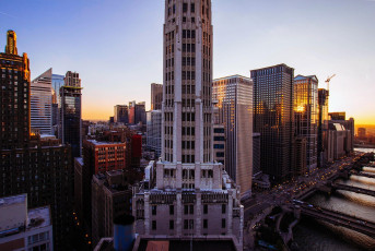 Картинка Чикаго сша города Чикаго+ сhicago мегаполис мост здания небоскребы city город